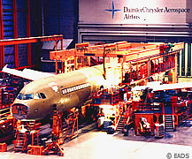 Flugzeugmontage bei DASA Hamburg
